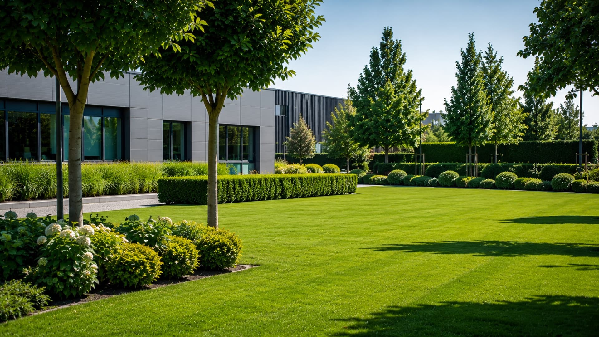 Aufgeräumter Garten nach der Gartenreinigung